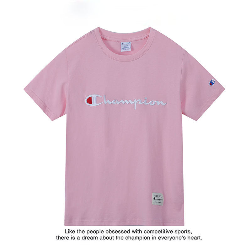 Unisex Loose Fit Embroidered Cotton Short-Sleeve T-Shirt - Premium Minimalist Streetwear Top