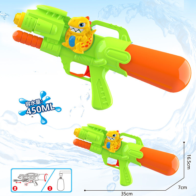Double Nozzle Pull-Out Water Gun Toy - Cartoon Style Outdoor Water Play Kit
