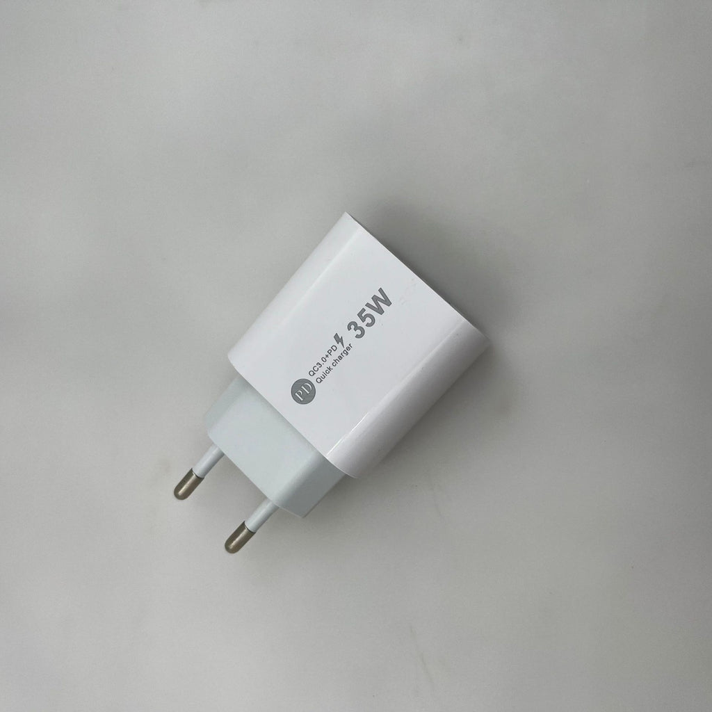 Dual Port 20W USB-A & USB-C PD Fast Charger Set - European Spec Wall Adapter