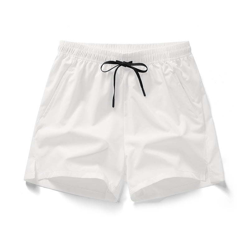 Men's Quick-Dry Breathable Athletic Running Shorts - Solid Color Gym Training Bottoms