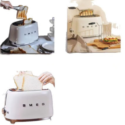 SMEG TSF01 Retro Multi-Function Stainless Steel Toaster - Italian Vintage Breakfast Machine