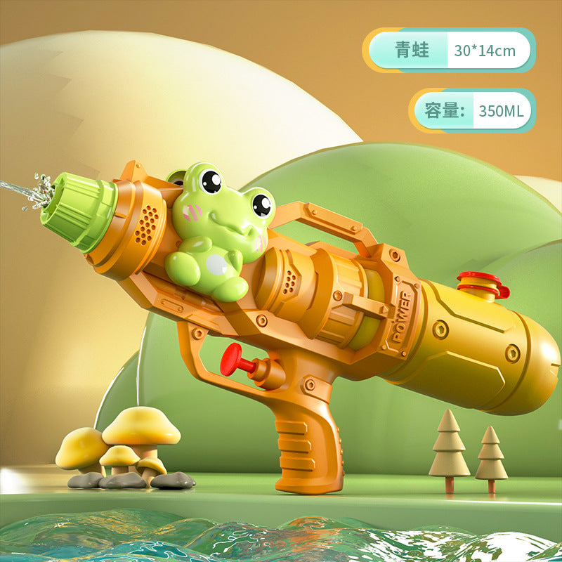 Double Nozzle Pull-Out Water Gun Toy - Cartoon Style Outdoor Water Play Kit