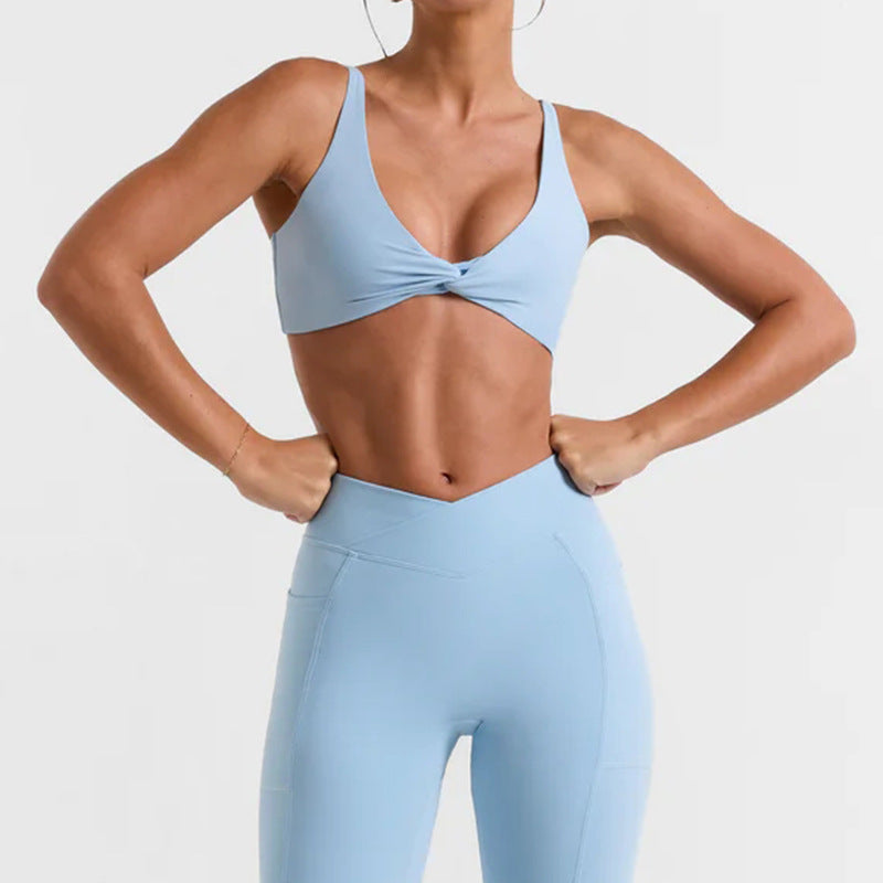 Two-Piece Wide-Leg Flared Yoga Set - High-Rise Hip-Lifting Gym Performance Wear