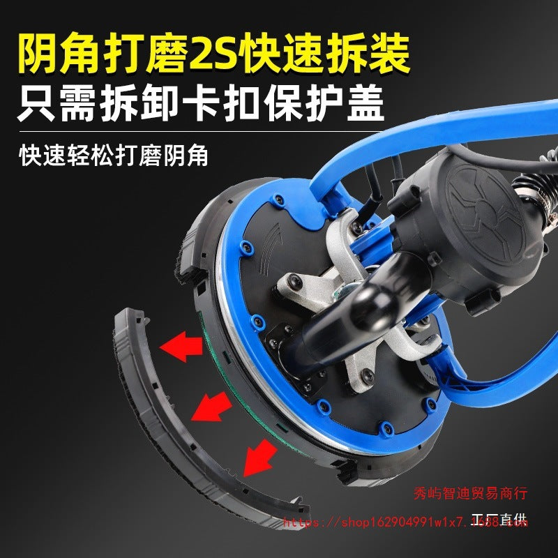Electric Wall Sander & Putty Grinder with Dust Extraction – Long-Reach Ceiling Sanding Machine (3.6m / 4.6m | Dual Vacuum / High Wind / Flagship / Brushless)