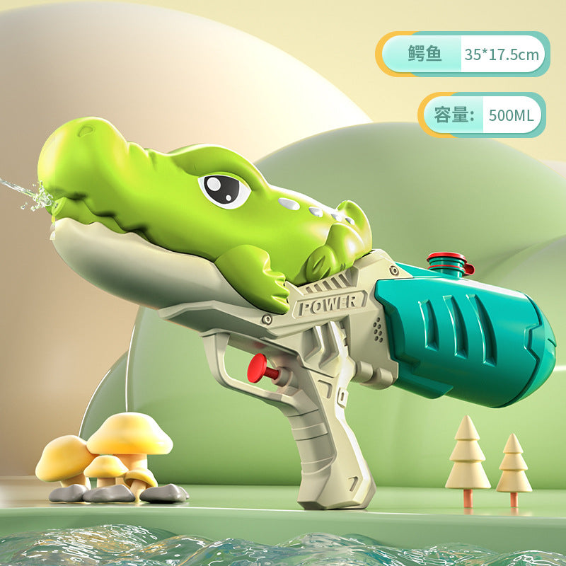 Double Nozzle Pull-Out Water Gun Toy - Cartoon Style Outdoor Water Play Kit