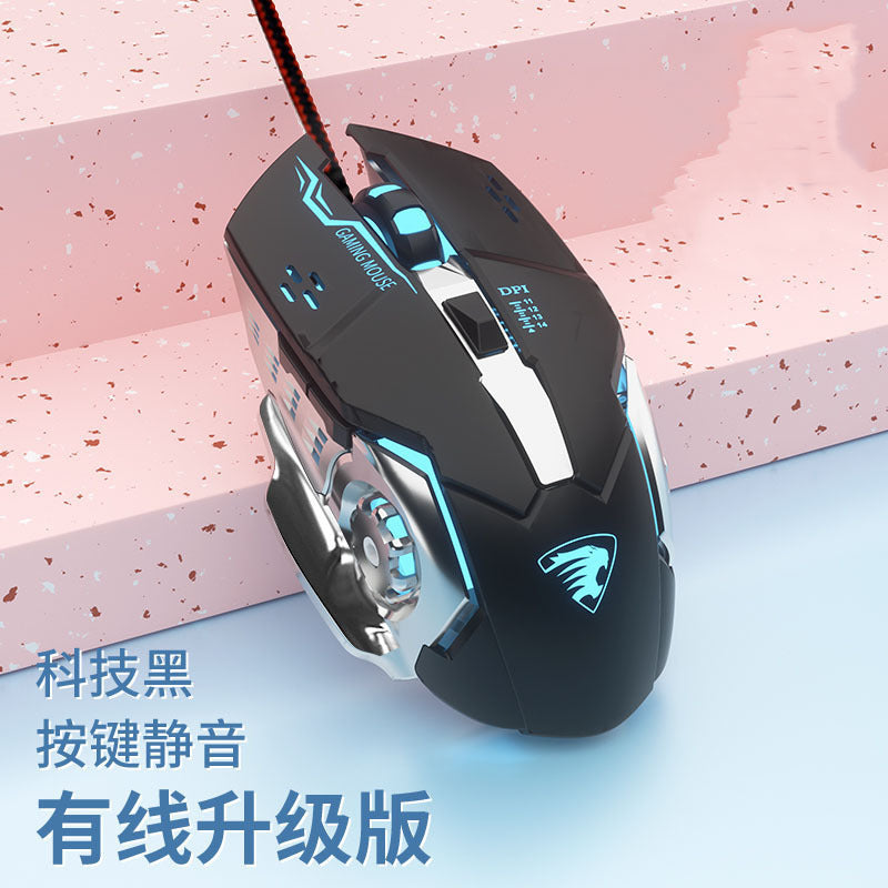 GX80 Tactile Mechanical Feel Keyboard Mouse Headset Combo - Wired E-Sports Gaming Set