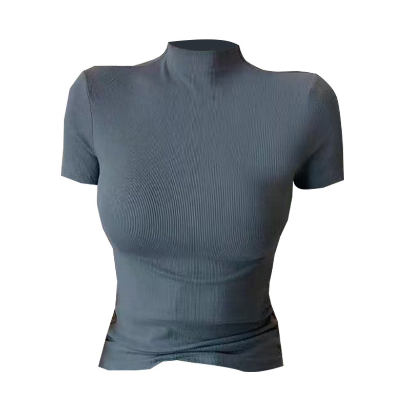New Encore Women's Half-High Neck Short-Sleeve T-Shirt - Mock Neck Base Layer Top