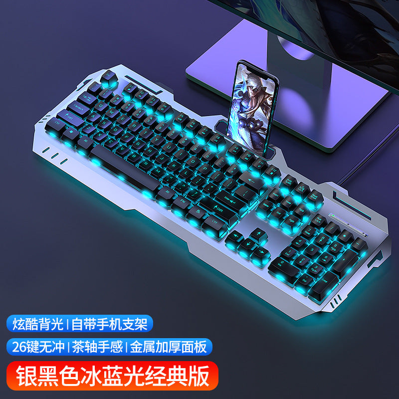 GX80 Tactile Mechanical Feel Keyboard Mouse Headset Combo - Wired E-Sports Gaming Set