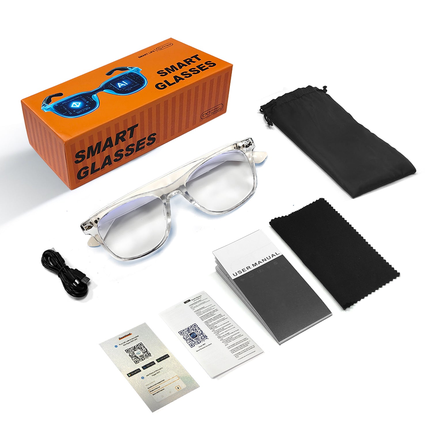 F16 Smart AI Translation Bluetooth Glasses - Audio Sunglasses with Voice Call