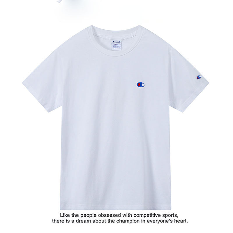 Unisex Loose Fit Embroidered Cotton Short-Sleeve T-Shirt - Premium Minimalist Streetwear Top