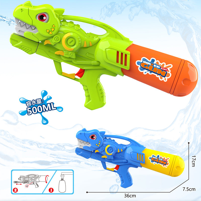 Double Nozzle Pull-Out Water Gun Toy - Cartoon Style Outdoor Water Play Kit