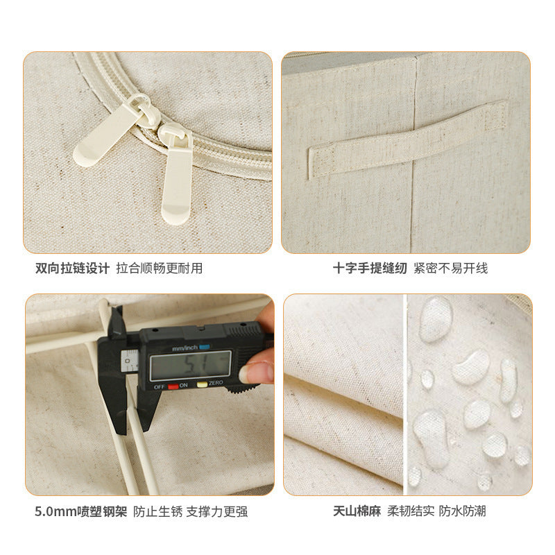 [VIP Exclusive] Tianshan Cotton and Linen PP Board Storage Box Fabric Waterproof Folding Storage Large Capacity One Piece Drop Shipping
