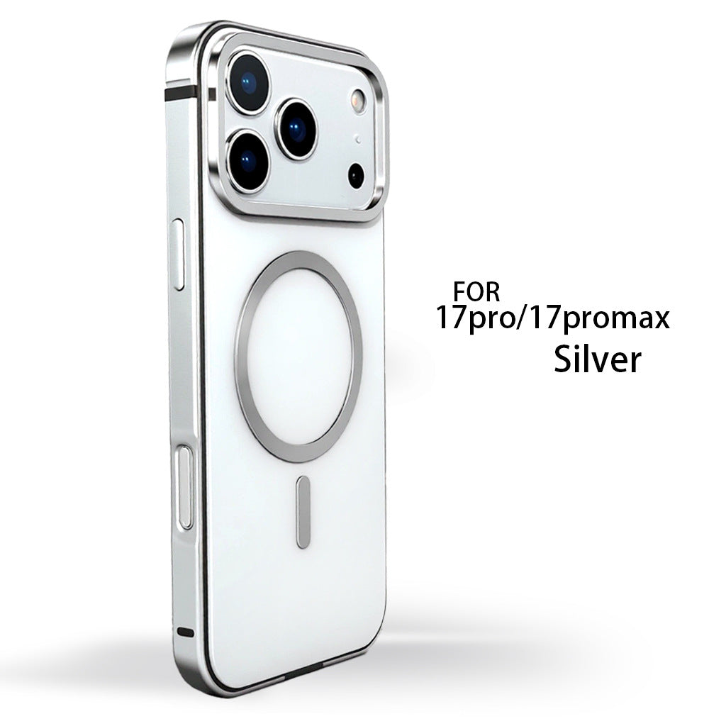 iPhone 17 Pro / Pro Max Metallic Shockproof Magnetic Phone Case
