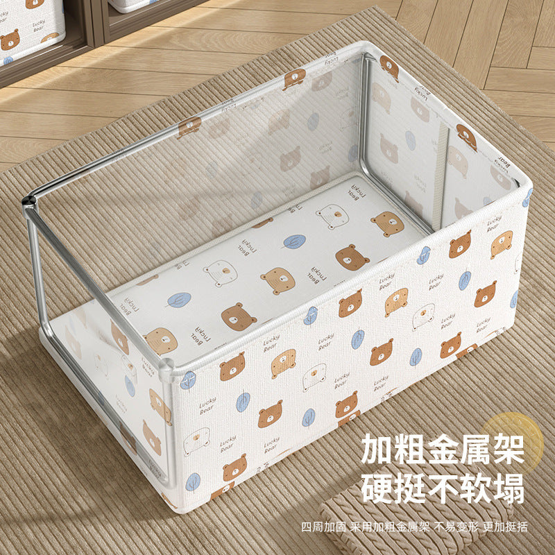 Baicaoyuan Fabric Wardrobe Clothing Organizer - Foldable Storage Basket
