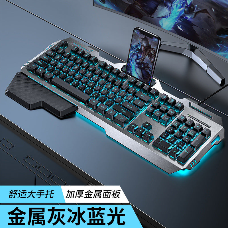 GX80 Tactile Mechanical Feel Keyboard Mouse Headset Combo - Wired E-Sports Gaming Set