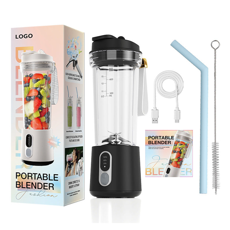 600ml Portable Blender and Smoothie Juicer Cup with Ice Crushing Travel Mixer