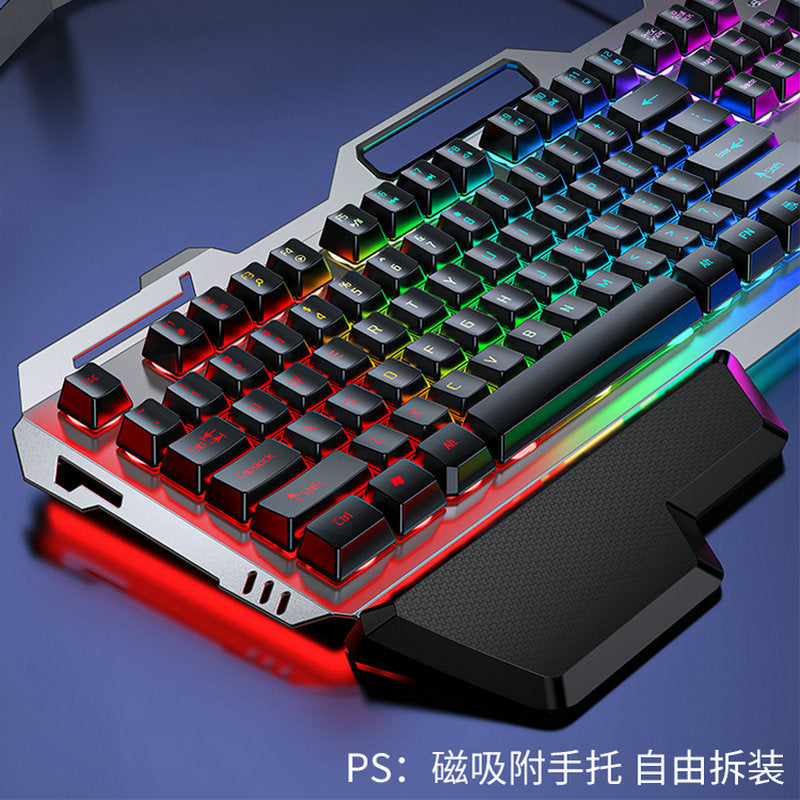 GX80 Tactile Mechanical Feel Keyboard Mouse Headset Combo - Wired E-Sports Gaming Set