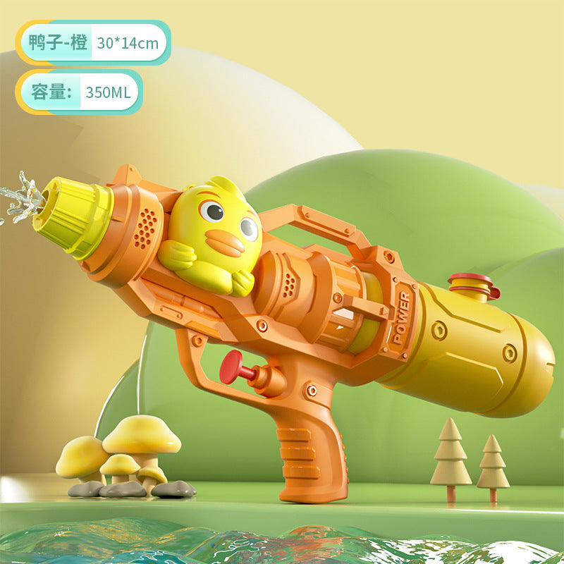 Double Nozzle Pull-Out Water Gun Toy - Cartoon Style Outdoor Water Play Kit