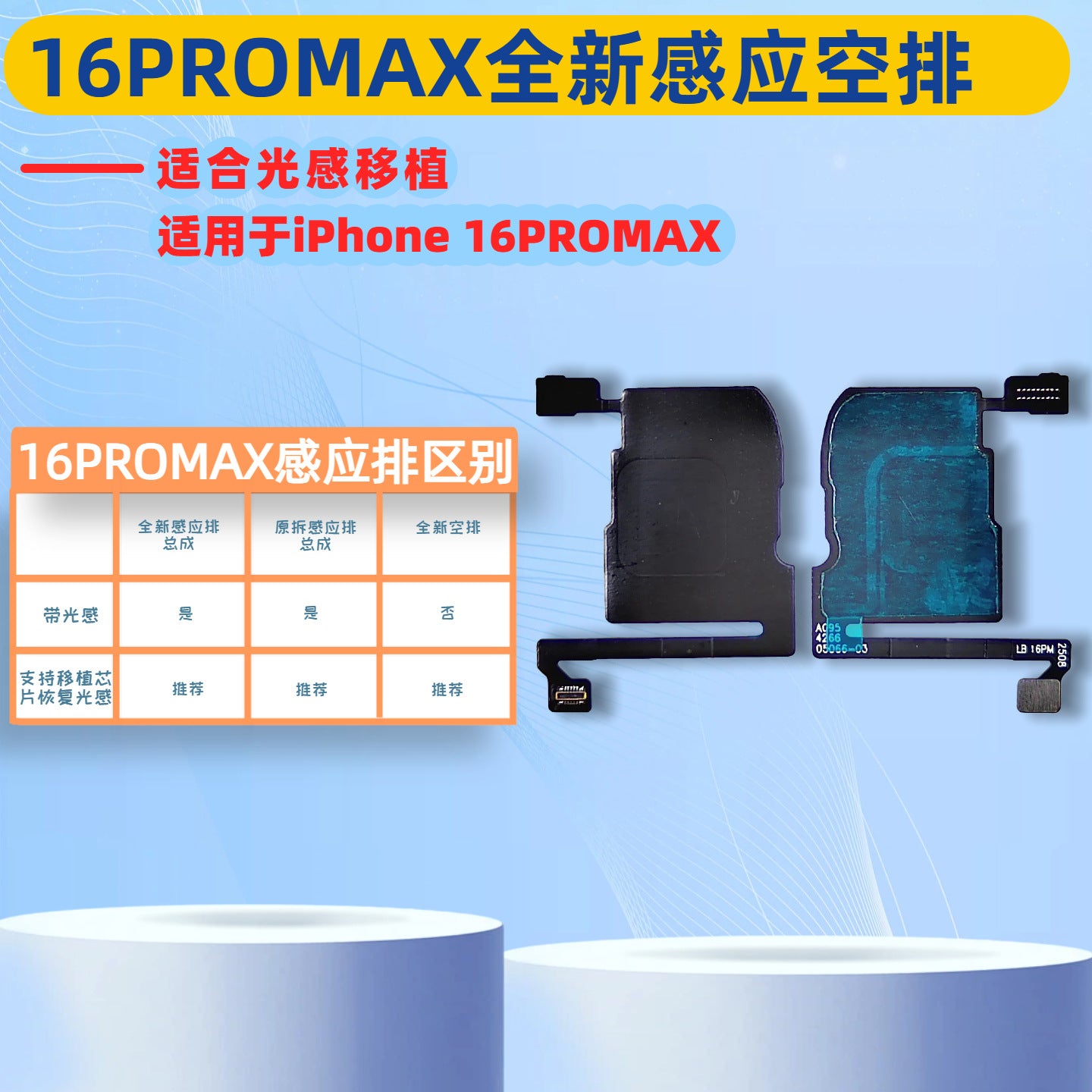 iPhone Earpiece Speaker and Proximity Sensor Flex Cable Replacement for iPhone X to 16 Series