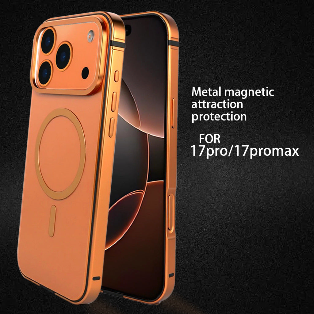 iPhone 17 Pro / Pro Max Metallic Shockproof Magnetic Phone Case