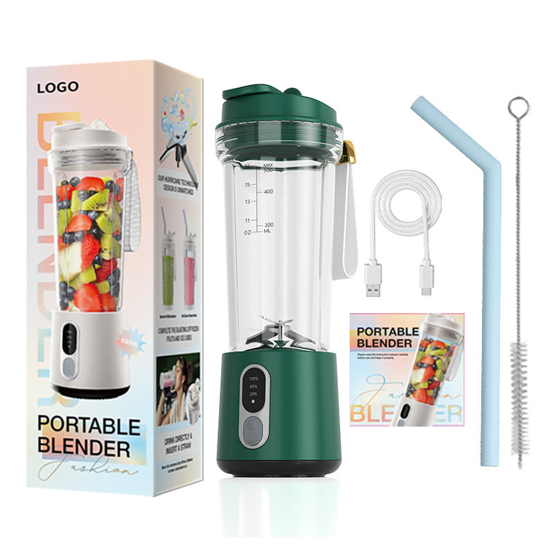 600ml Portable Blender and Smoothie Juicer Cup with Ice Crushing Travel Mixer