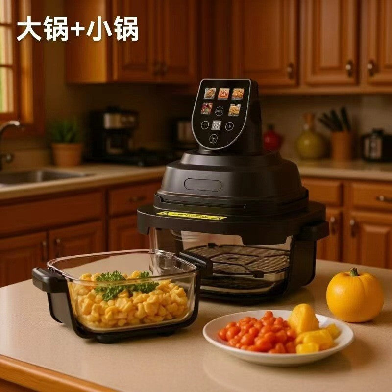 Intelligent Color Screen Visual Glass Air Fryer - Premium Multi-Function Electric Oven