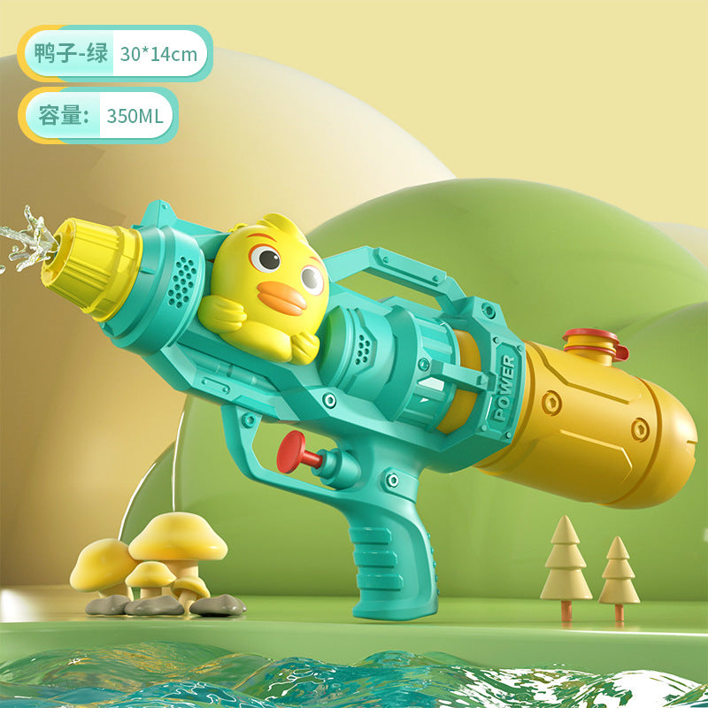 Double Nozzle Pull-Out Water Gun Toy - Cartoon Style Outdoor Water Play Kit