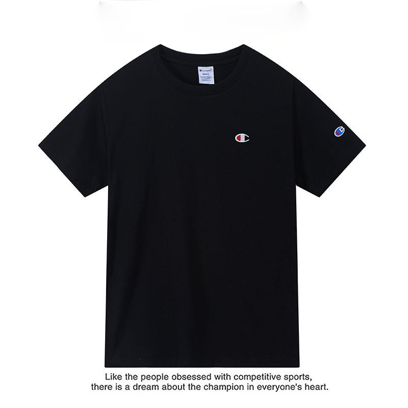 Unisex Loose Fit Embroidered Cotton Short-Sleeve T-Shirt - Premium Minimalist Streetwear Top