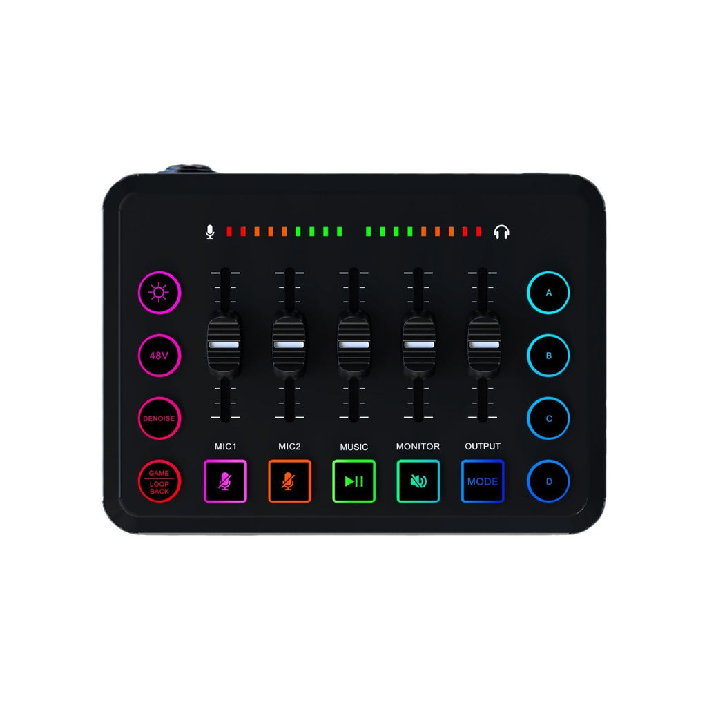 F9 48V Live Audio Sound Card Interface - Mobile & Computer Podcast Equipment