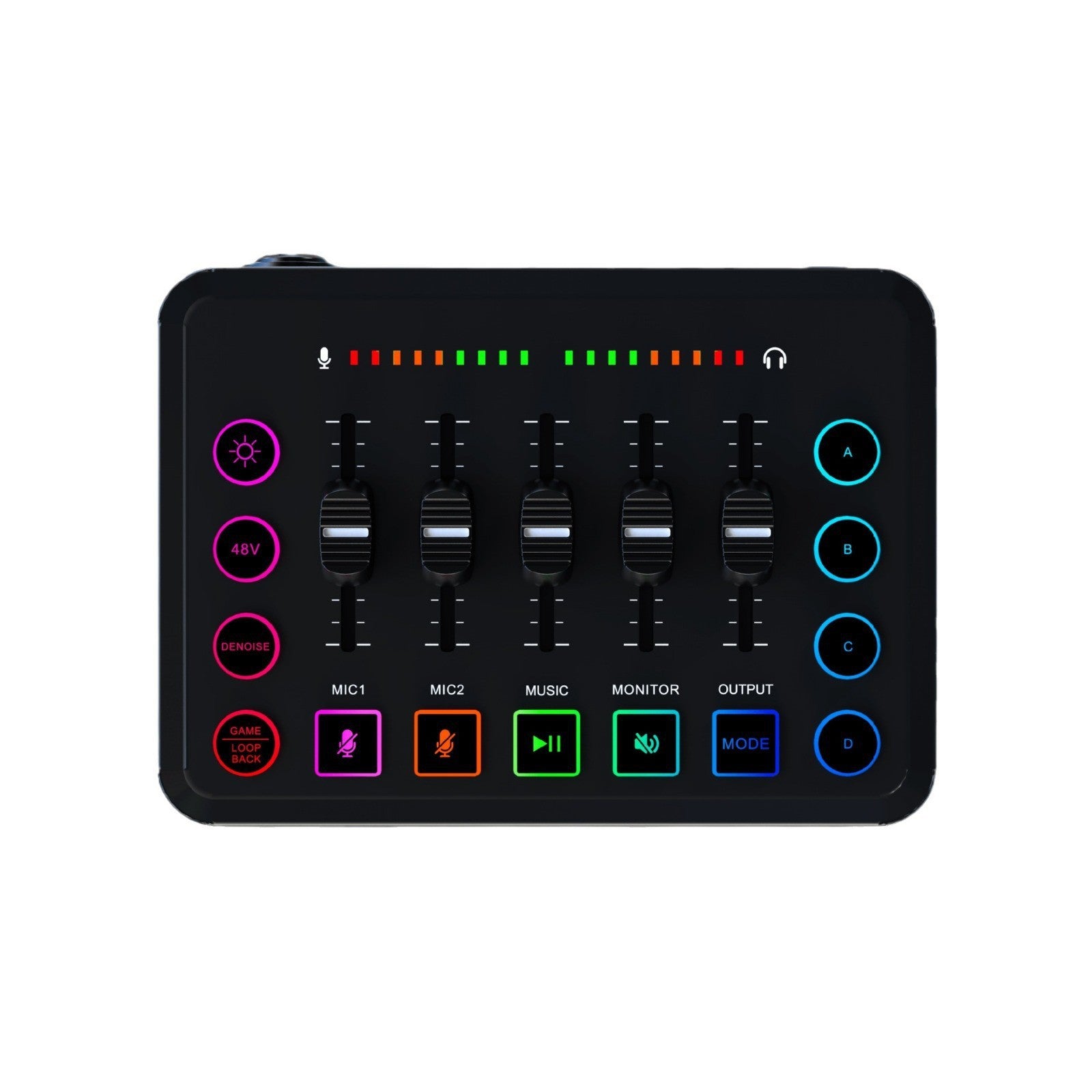 F9 48V Live Audio Sound Card Interface - Mobile & Computer Podcast Equipment