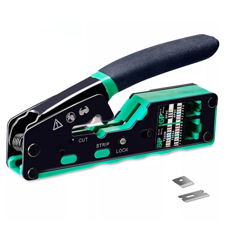 Multifunctional RJ45 Pass-Through Network Cable Crimp Tool Kit