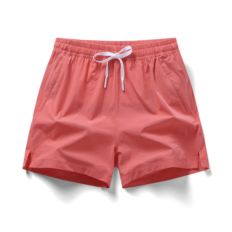 Men's Quick-Dry Breathable Athletic Running Shorts - Solid Color Gym Training Bottoms