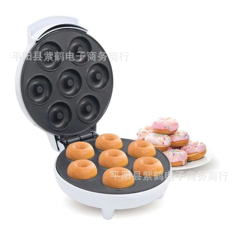 Mini Non-Stick Electric Donut Machine - Compact Breakfast Cake Maker