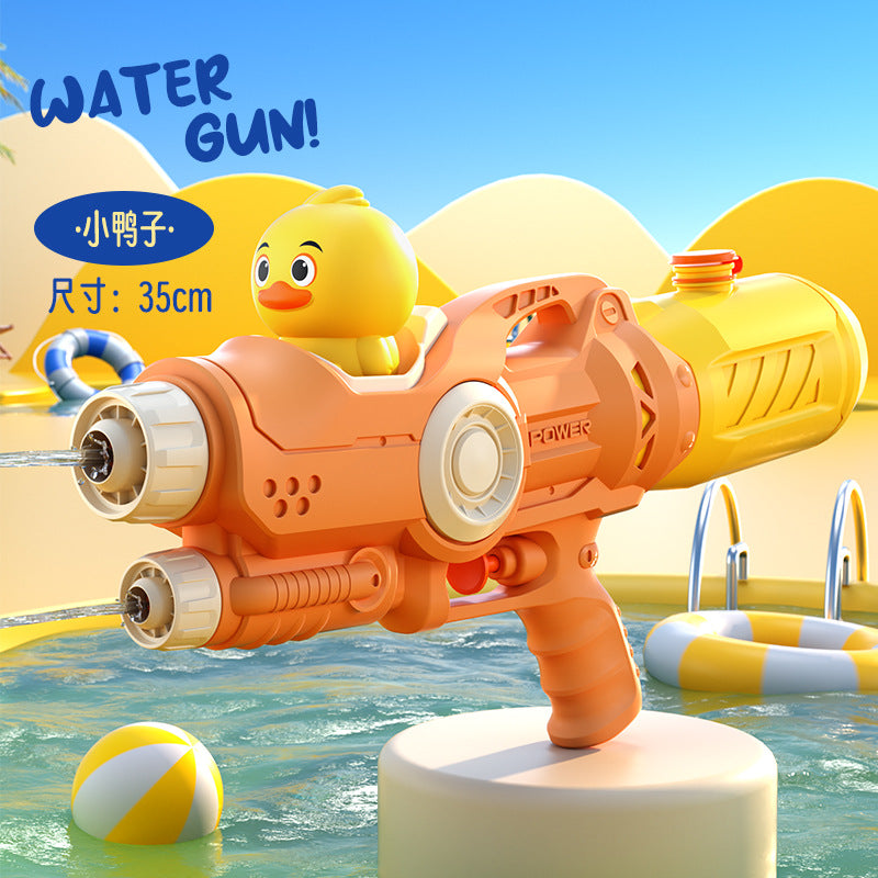 Double Nozzle Pull-Out Water Gun Toy - Cartoon Style Outdoor Water Play Kit
