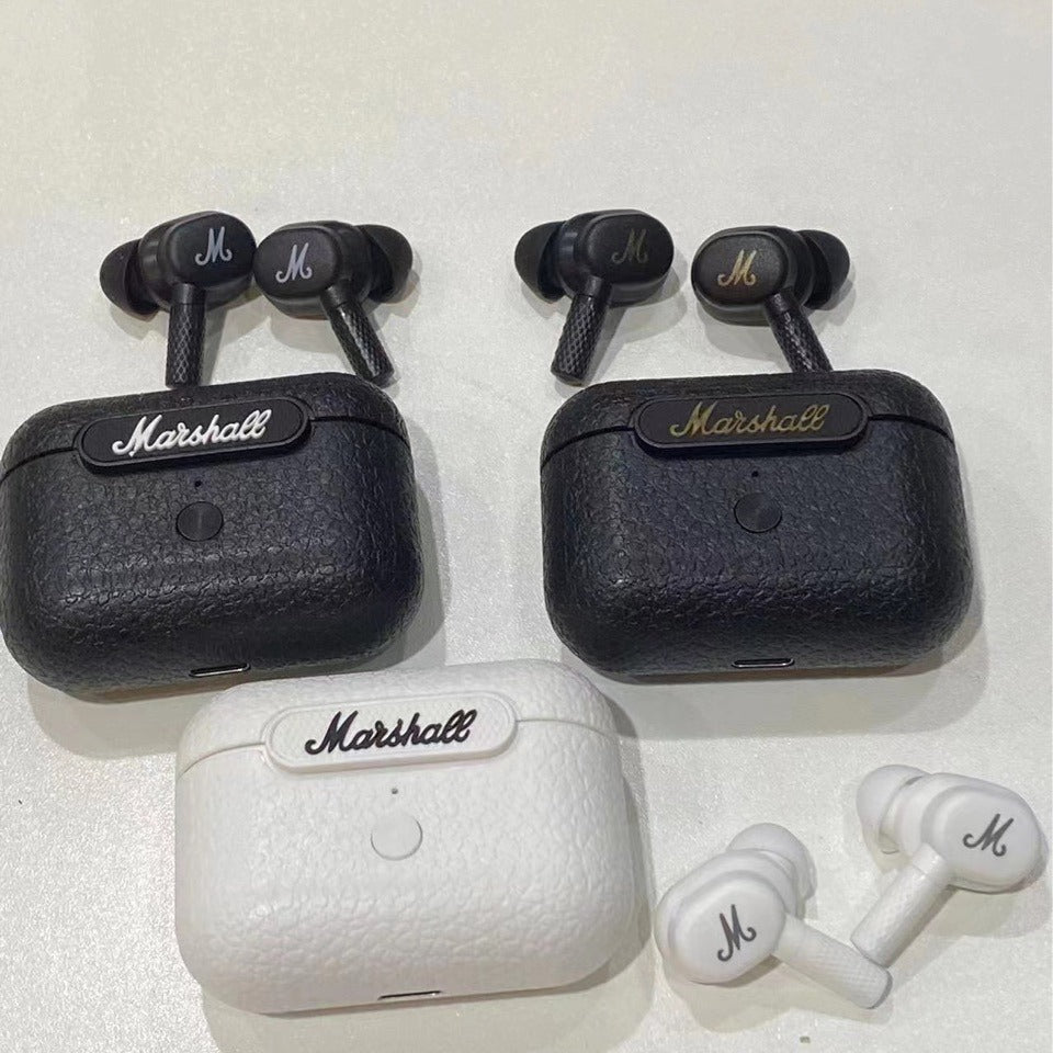 MARSHAL MINOR ANC WIRELESS BLUETOOTH HEADPHONES COME WITH NOISE-CANCELING IN-EAR SPORTS EARBUDS M4