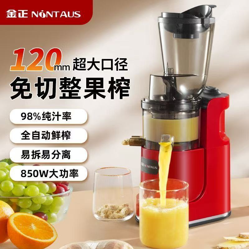 Extra-Large Feed Chute Cold Press Masticating Juicer - Heavy-Duty Ginger & Vegetable Juicing Machine