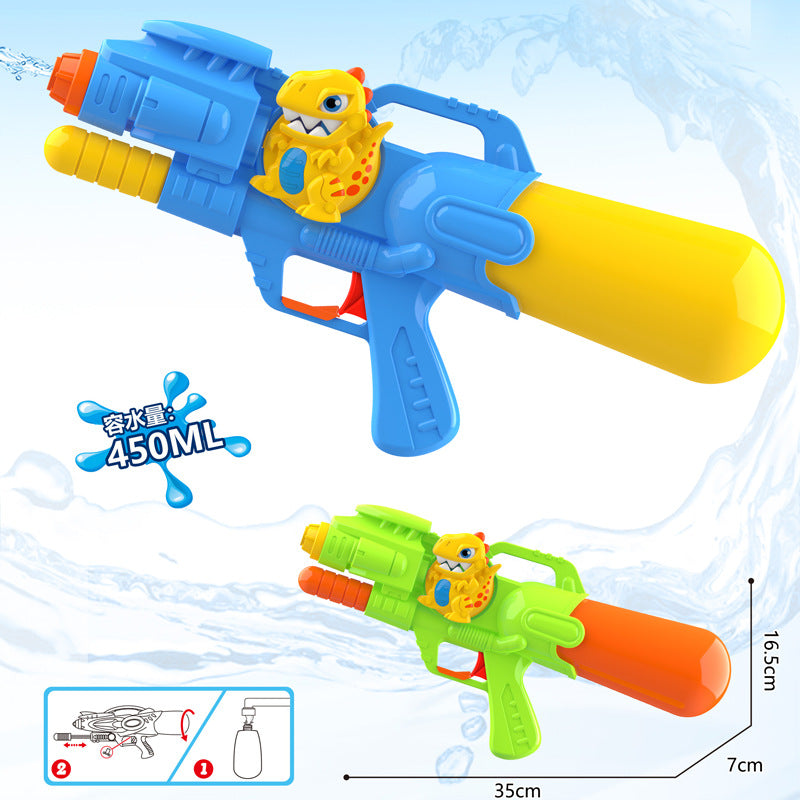 Double Nozzle Pull-Out Water Gun Toy - Cartoon Style Outdoor Water Play Kit