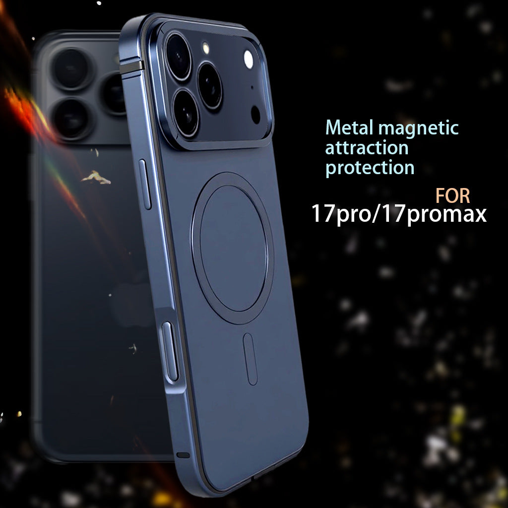 iPhone 17 Pro / Pro Max Metallic Shockproof Magnetic Phone Case