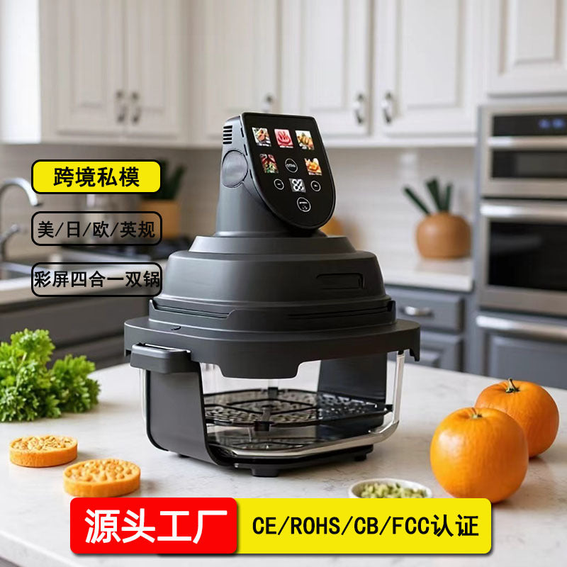 Intelligent Color Screen Visual Glass Air Fryer - Premium Multi-Function Electric Oven