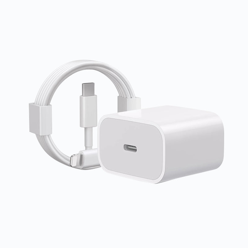 PD20W USB-C Fast Charger & Data Cable Set - Premium Smartphone Charging Kit