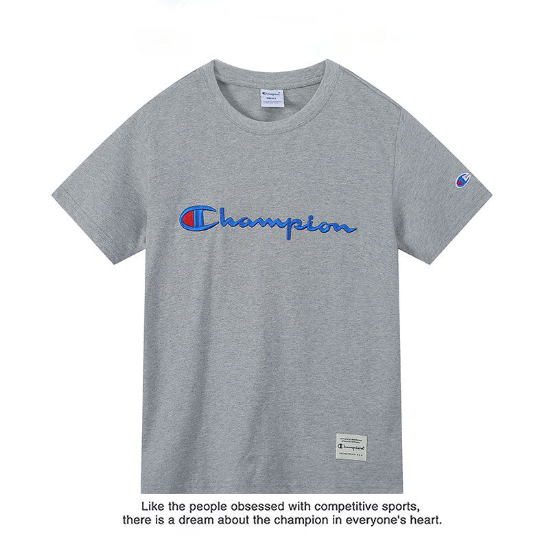 Unisex Loose Fit Embroidered Cotton Short-Sleeve T-Shirt - Premium Minimalist Streetwear Top