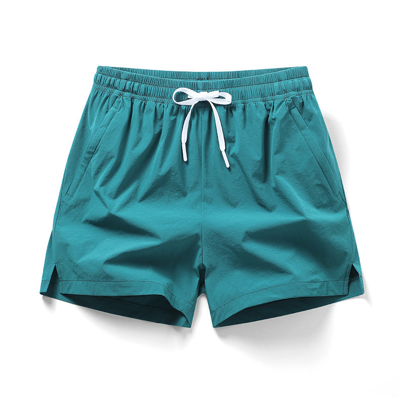 Men's Quick-Dry Breathable Athletic Running Shorts - Solid Color Gym Training Bottoms