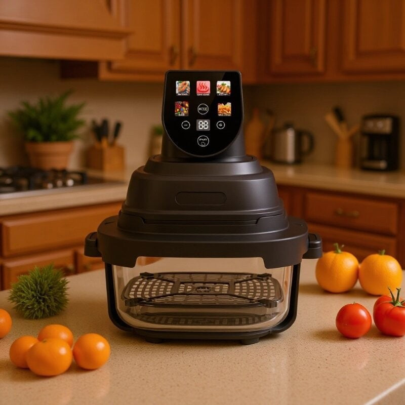 Intelligent Color Screen Visual Glass Air Fryer - Premium Multi-Function Electric Oven