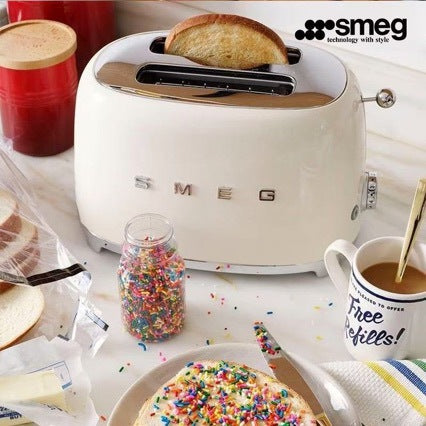 SMEG TSF01 Retro Multi-Function Stainless Steel Toaster - Italian Vintage Breakfast Machine