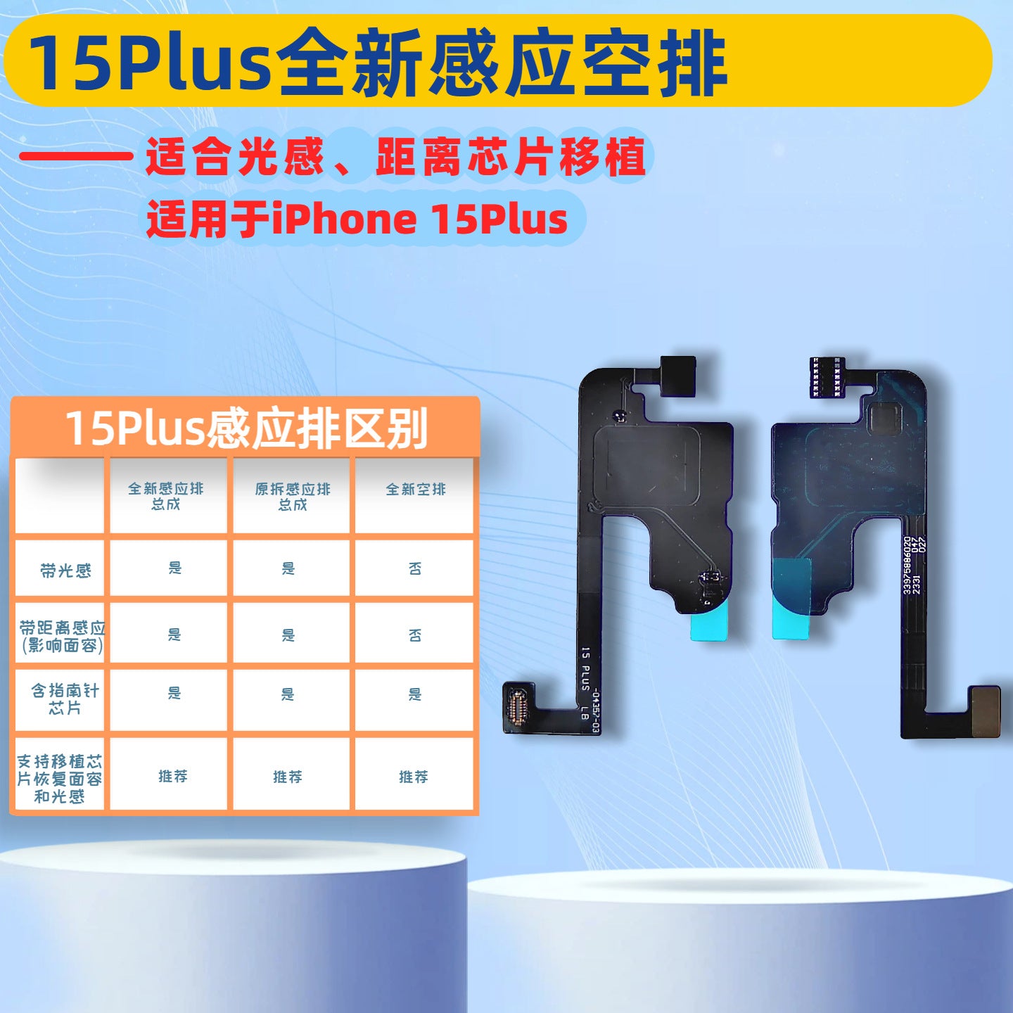 iPhone Earpiece Speaker and Proximity Sensor Flex Cable Replacement for iPhone X to 16 Series