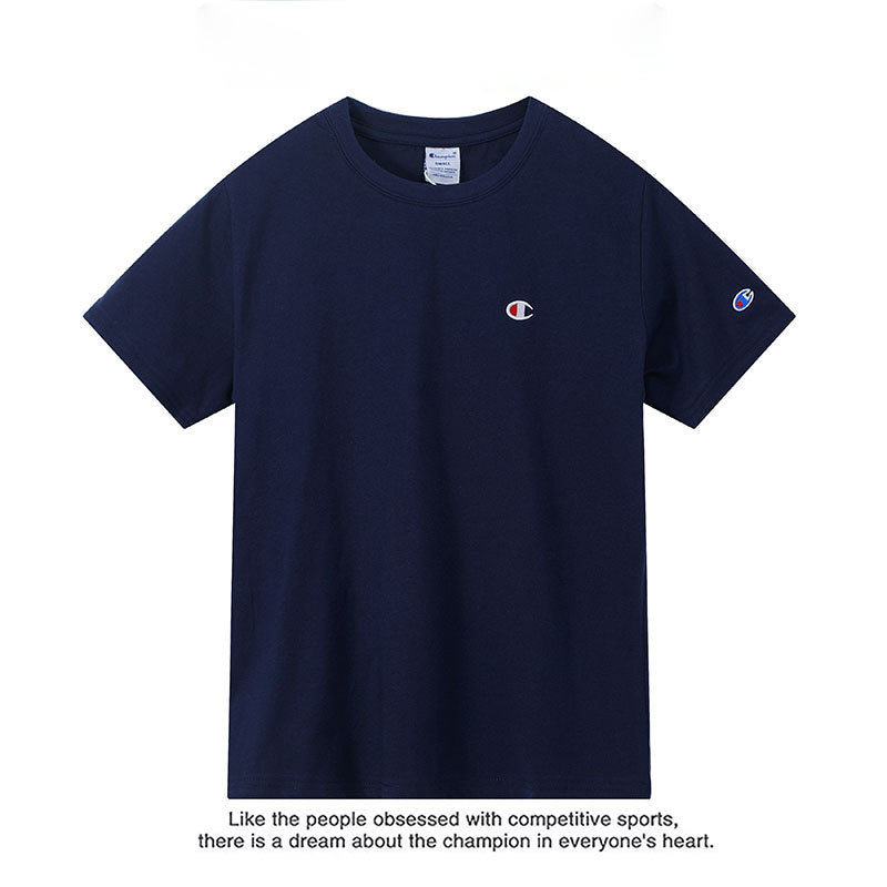 Unisex Loose Fit Embroidered Cotton Short-Sleeve T-Shirt - Premium Minimalist Streetwear Top