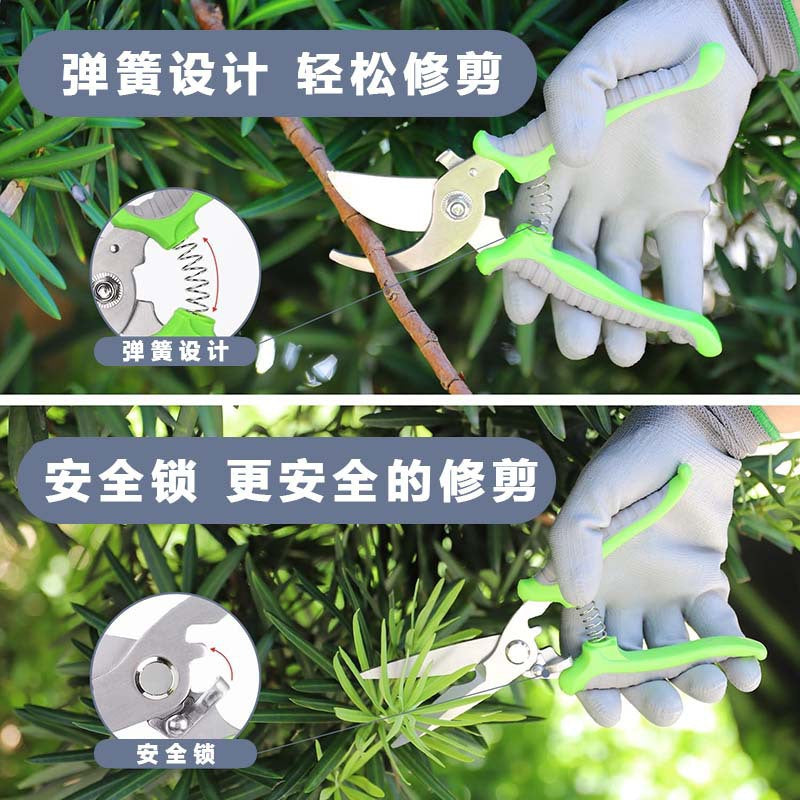 10-Piece Stainless Steel Heavy-Duty Garden Tools Set - Ergonomic Manual Outdoor Kit