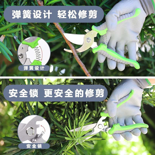 10-Piece Stainless Steel Heavy-Duty Garden Tools Set - Ergonomic Manual Outdoor Kit