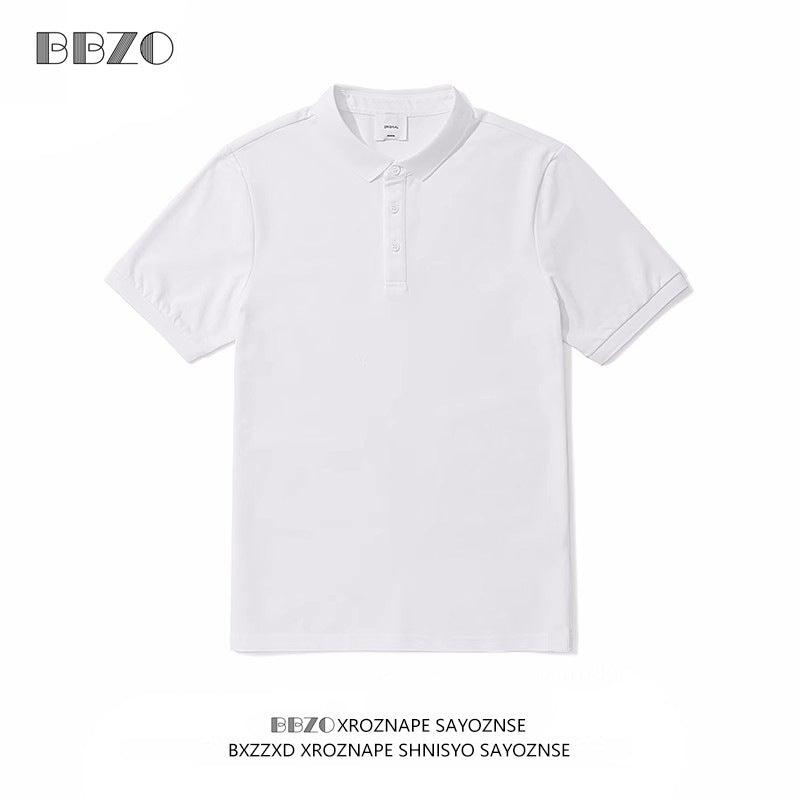 Men's Premium Ice Silk Short-Sleeve Polo Shirt - Breathable Slim Fit Summer Knit