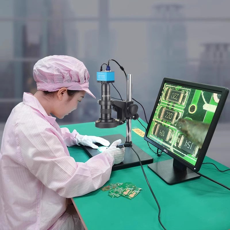GP-660V HD CCD Digital Microscope – 2MP VGA/USB Industrial Video Microscope for PCB & Phone Repair